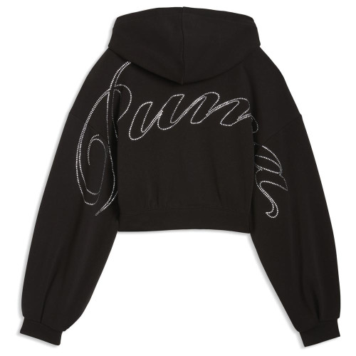 Puma Γυναικεία ζακέτα Essentials Graphics Bedazzled Full-Zip Hoodie